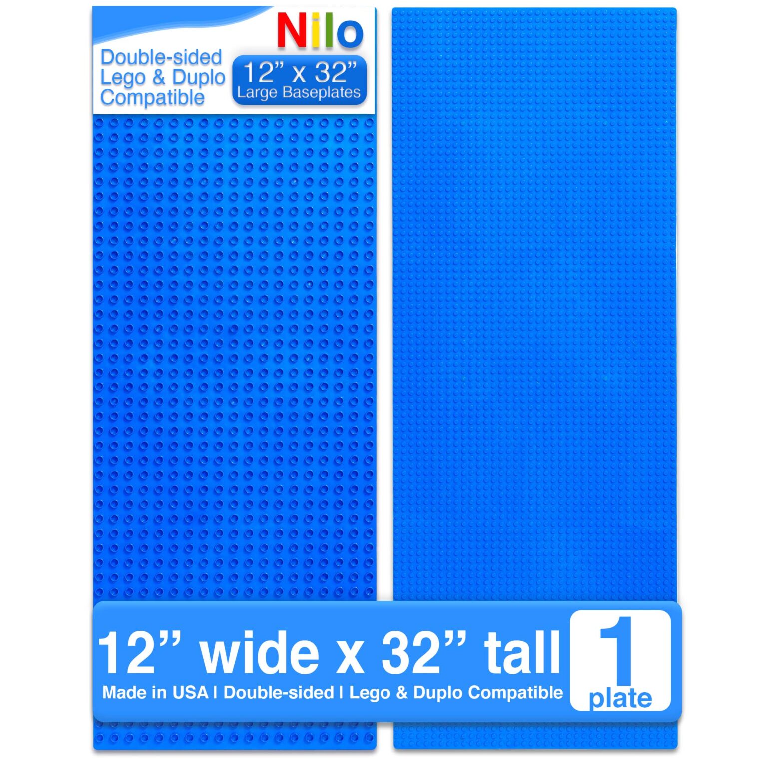 Blue Baseplate for Building Bricks or Lego - Buy Now!